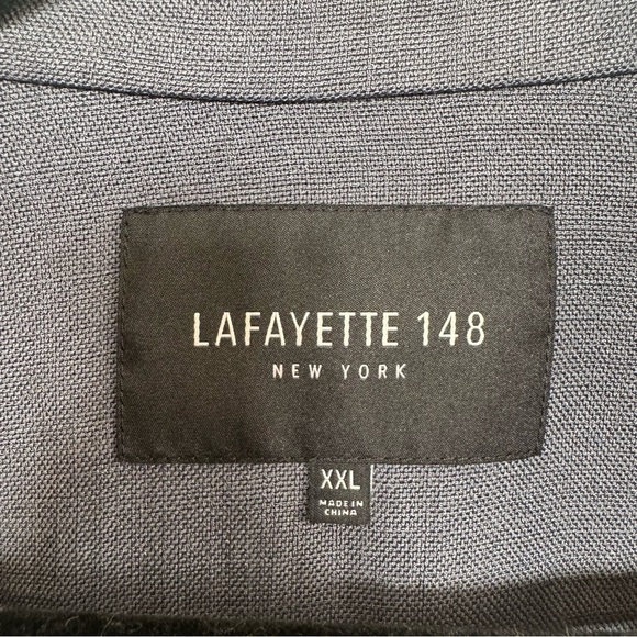 Lafayette 148 New York Open Front Linen Grant Blazer Jacket 3/4 Tie Sleeves XXL - Picture 4 of 6